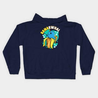 Banana Narwhal Banarwhal Funny Food Creatures Kids Hoodie